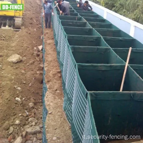 Barriera di difesa del controllo delle alluvioni di Gabion saldato galvanizzato